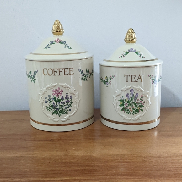 sold.Lenox Spice Garden Coffee Tea Canister - Picture 13 of 15